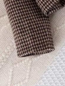 3 Stücke Kleine Mädchen Preppy Karo Blazer, Trägerhemd und Karorock Set, modisch für Schule und Outdoor, Herbst/Frühling - Khaki - Übersicht 5