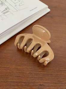 4 件/1 件亮面果冻色中号塑料发夹，时尚百搭高端优雅简约纯色发夹，适合日常外出、休闲、派对、通勤、度假、洗脸、沐浴、化妆、搭配衣服、发饰夏季发夹发夹发夹发夹，爪夹秋冬度假装女士