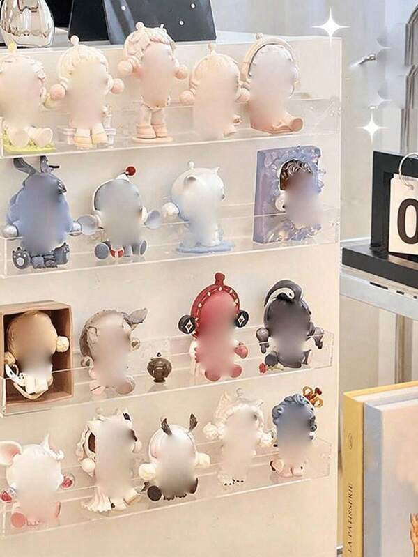 1pc/2pcs/6pcs Transparent Display Rack, Wall-Hanging Blind Box, Hand-Made Receptacle, Transparent Small Display Rack