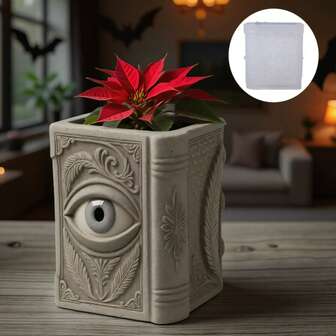 1件装 DIY 胶水薄膜工具 香薰蜡烛杯花瓶收纳硅胶模具 魔眼书盆石膏杯模具