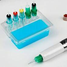 20PCS Disposable Square Partition Cup Holder, Disposable Needle Holder, Tattoo Needle Cleaning Cup, Tattoo Supplies - 無色 - 查看 6