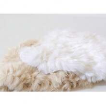 Popular rabbit fur hat women's autumn and winter thickened warm and cold-proof wool hat showing face small fur plush bucket hat