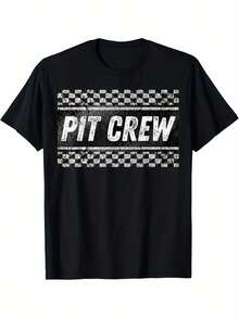 Camiseta de disfraz de equipo de boxes para fiestas de autos de carreras - Negro - Ver 6