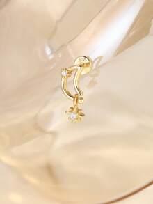 1件星月925纯银耳钉，女士耳钉，垂坠式耳环，适合日常佩戴，也适合周年纪念等场合，精美珠宝。 - 彩色 - 查看 6