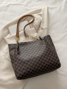 Two Pieces New Arrivals: A Large-Capacity M-Letter Printed Tote Bag With Double Handles, Perfect For Commuting To Work Or Campus Use. This Spacious Yet Lightweight Tote Bag Combines Classic Casual And Business-Casual Styles. Ideal For Young Women, College Students, And Professionals, It Seamlessly Adapts To Work Environments, Back-To-School Season, Middle/High School/University Life, And Holiday Travel. A Fashionable Zipper Tote Bag.