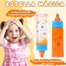 Juego de Biberones para Bebé, Accesorios para Muñecas para Niños, Biberones Mágicos de Muñecas de Muñecas de Bebé con 2 Chupetines, Botellas de Muñecas con Leche o Simulación de Jugo(6PCS) - 6 piezas - Ver 4