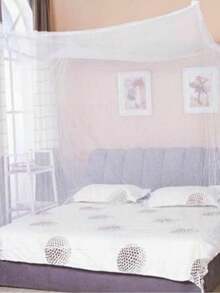 Home Mosquito Nets Pure Color Extra Secret Double Bed Lightweight Fashion Bedding Mosquito Nets - 白色 - 查看 2