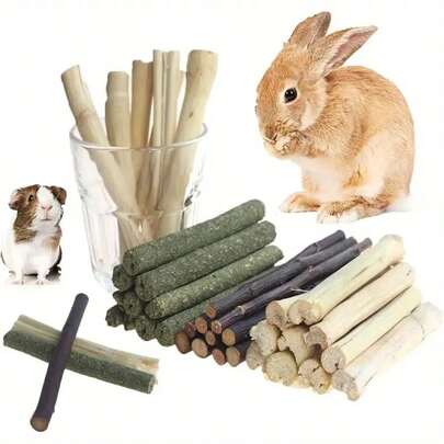 Natural Apple Branch Chew Toys For Rabbits, Guinea Pigs, Hamsters And Hedgehogs, Help Relieve Boredom