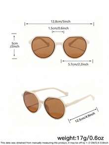 一套2副，适合4-8岁男孩女孩，甜美可爱心形镜框和休闲圆形镜框时尚眼镜，适合假日郊游、搭配服装和节日礼物。 - 彩色 - 查看 9