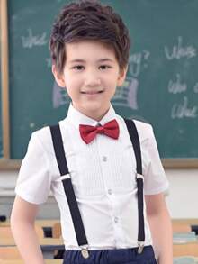 1pc Men's Business/Commute Herringbone Fabric Bow Tie