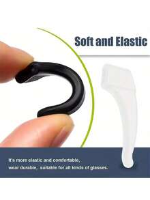 4 Pairs Silicone Eyewear Grips - Anti-Slip Nose Pads & Temple Tips With Secure Lock Design, Invisible Ear Hooks For Glasses Safety During Sports & Daily Use (Perfect Gift For Active Lifestyles & Elderly Users) - Multicolor - View 2