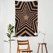 1pc Y2K Aesthetic Star Pattern Tapestry, Wall Tapestry Hanging Home Decoration Materials, Hippie Decor For Living Room, Bedroom, Dorm - Multicolor - View 16