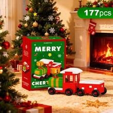 4 合 1 748 件圣诞老人设计积木套装、圣诞主题积木饰品、迷你积木、DIY 圣诞袜填充物、圣诞新年生日礼物、派对礼物 - 彩色 - 查看 22