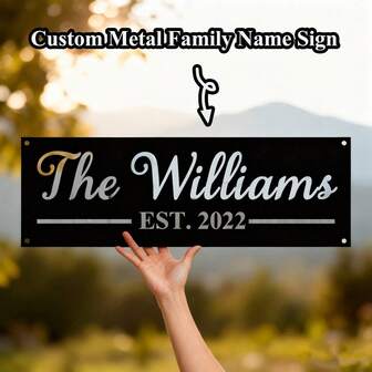 3 storlekar tillgängliga! Anpassad metallskylt, personlig metallskylt med efternamn, personliga metallskyltar, metallskylt med efternamn, metallskylt med etablerat familjedatum