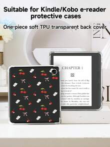 Ayotu 1 pieza Hermosa funda con diseño de cerezas y flores compatible con Kindle Paperwhite 12th Gen 2024 / Kindle (11th Generation-2024 Release) / Kindle Colorsoft Signature Edition, Kindle (11th Generation-2024 Release), Kobo Clara Colour, Kobo Clara Bw - Multicolor - Ver 40