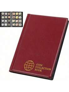 120pcs Coin Collection Album With Transparent Plastic Pages And Navy Blue Cover, PVC Coin Storage Album With Labeled Compartments, Storage For Collectors To Organize World Coins, Pennies, Nickels, Dimes, Half Dollars - Multicolor - View 10