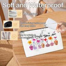 JioJio Chan God Says You Are Makeup Bags Inspirational Bible Verse Pouch Christian Encouragement Gifts Flower Butterfly Wash Pouch For Her Birthday Gifts For Women PU Leather Cosmetic Bags - Màu tím - Xem 3
