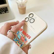 Compatible con modelos 17 Pro/17 Pro/y posteriores. Nuevo Smartphone con ventana grande. Compatible con modelos 17 Pro, 17 Pro y posteriores. Lente completa, regalos con esquema de color evolucionado. Hecho de material suave. Teléfono - rosa - Ver 3