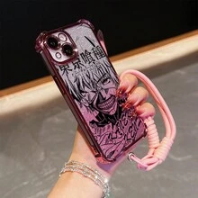 Funda de teléfono moderna y genial con boceto de manga de  Kaneki Ken para  17/16/15/14/13/12/11 Profesional Máximo/Xs Max/X/XR, anticaída de cuatro esquinas con galvanoplastia y cuerda rosa. - Nuevo diseño de anime Funda para teléfono, funda para , Funda para teléfono, funda para , Funda de teléfono de anime  Funda para teléfono, Funda para teléfono de mujer Funda de Teléfono de Moda Funda para teléfono,  Funda para teléfono, funda para , Funda de Teléfono a Prueba de Golpes funda para , funda para , Funda de Teléfono Elegante Funda para teléfono, Estética de la funda del teléfono Funda de teléfono de anime Funda a prueba de golpes para   Funda para teléfono Estilo bohemio Accesorios Móviles, Fundas Duraderas, Seguidores de - Mezcla de colores - Ver 4