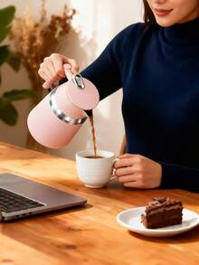 Meoky 37oz Large Capacity Coffee Pot, Insulated Coffee Pot Stainless Steel Vacuum Insulation Pot, Suitable For Hot Christmas Coffee Pot, Can Be Used As A Family Gift