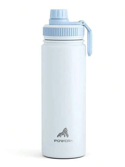 18/26/40盎司不锈钢保温运动水瓶，带吸管盖和提手，宽口双层防漏设计，保冷24小时，保温12小时