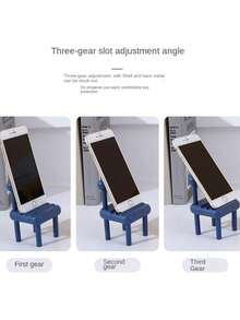 1个创意可爱办公椅手机支架，趣味手机支架，兼容智能手机/手机/平板电脑/电子阅读器（蓝/绿/粉/黄） - 彩色 - 查看 10