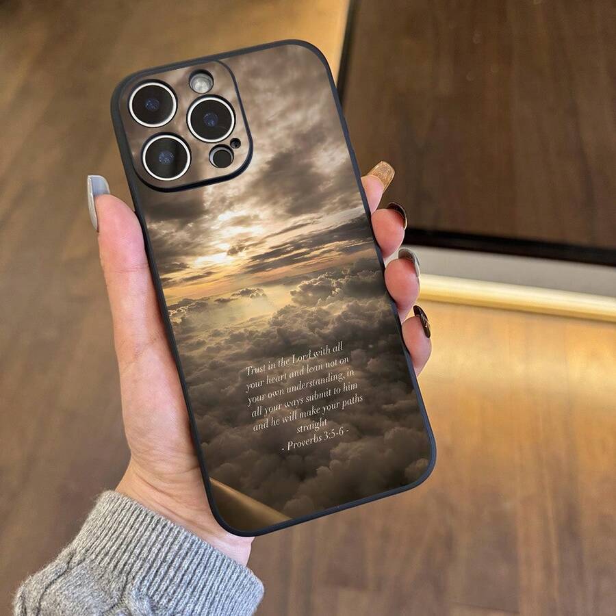Elegante funda para con temática primaveral y frases inspiradoras, adecuada para los modelos 16, 11, 15, 14, 13 y 12 Pro Max XR Plus.Esta funda protectora negra para teléfono es un regalo atento tanto para amigos hombres como mujeres, especialmente para hermanas. - Colores mixtos - Ver 1