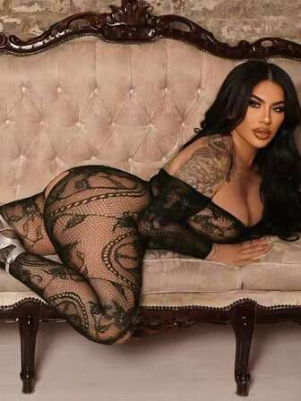 Fishnet Bodystockings Sexy Lingerie For Women Naughty Outfits Crotchless Body Suits Plus Size One Piece Rave Bodysuit