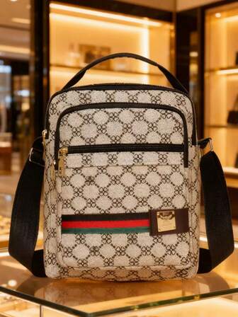 Men's Fashion Slant Shoulder Bag, Multi-Functional Single Shoulder Crossbody Handbag, Unisex Backpack, Phone Bag, Crossbody Bag, Shoulder Bag, Suitable For Students, Commuting, Gifts, Autumn, Christmas, Valentine's Day, Back-To-School Season, Thanksgiving, Vintage Sporty Style, Casual Men's Bag, Wallet, Crossbody Bag, Business Crossbody Handbag