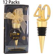 生日酒塞派对礼品,适用于15、18、21、25、30、40、50、55、60、65、70、75、80、90、100周年纪念日、婚礼和生日派对礼物,也可作为宾客纪念装饰品。 - 彩色 - 查看 20