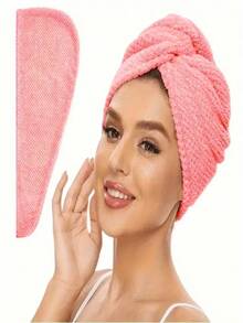 Ultra Soft Ultra-Fine Fiber Towel - Quick Drying, Super Absorbent, Suitable For Women And Girls, Gently Caring For Curly Or Damaged Hair, Solid Color Bath Accessories Hat, Shower Cap, Hair Salon Hair Products And Accessories