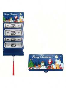 1pc Santa Claus Dollar Bill 10-Slot Red Envelope Gift Bag, Christmas Holiday Party, Gift Cash Money Box, Christmas Decoration, Christmas Party Favor, Holiday Party Gift - Multicolor - View 14