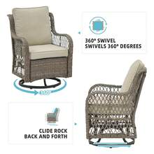 Outdoor Table & Chair Sets - Gray + Apricot - View 2