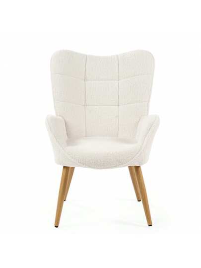 Meubles Cosy Set Of Teddy Fabric Dining Chair, Com table, Beige, Moderne Easy Assembly, Home Room, 72 62 91.5 Cm view 5