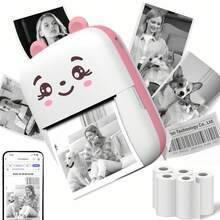 迷你便携式热敏标签打印机，即时打印，口袋大小，兼容智能手机，适用于笔记、日记、DIY、儿童礼物、学习图表、解剖图、照片等，是学生理想的圣诞节、生日和新年礼物。