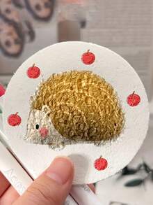 3D Sponge Canvas Three-Dimensional Round Board Paper, Foam Expansion Art Craft Paper, Diy Painting Sponge Compressed Foam Texture Painting Creative And Interesting Paper Art, Suitable For Friends Party Making, Christmas, School, Office, Family Activities Interaction, Emotional Communication, Companionship, Painting Art Fun - White - View 3