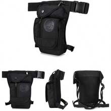 Drop Leg Bag Outdoor Waist Pack Men Women Tactical Motorcycle Bike Cycling Multi - Pocket Waist Fanny Pouch Travel Hiking Climbing Thigh Bag Pocket, Black, Medium, Casual