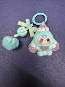 POKOJA LAND New Cute Big Ear Heart Shaped Keychain, Fashion Cartoon Accessory Bag Charm Key Chain