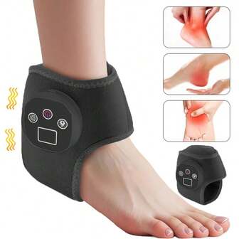 Ankle Massager, 3 Heating Modes, 4 Vibration Levels, Portable Massage Tool, Rechargeable Massager, Suitable For Home Use And As A Gift