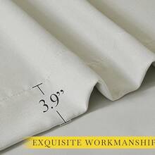 2025  Bedroom Curtains 2 Panels Sets Faux Linen Textured, Pinch Pleated Room Darkening Light/Heat Blocking Window Drapes Thermal Insulated For Living Room, Angora, W50 X L108, 2 Panels - 自然的 - 查看 7