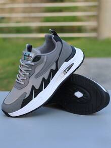 2025 Nuevos zapatos deportivos transpirables para hombres, zapatillas casuales, zapatos para correr antideslizantes y zapatos de malla de moda para el verano - L18 gris - Ver 5