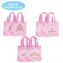 24Pcs Prince And Princess Party Favor Bags With Handles Prince Princess Goodie Gift Candy Birthday Candy Goodie Bags For Gender Reveal Party Babyshower Wedding Supplies - Multicolor - View 17