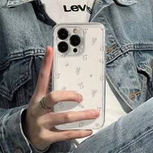 Funda creativa para teléfono Funda de teléfono: Funda transparente - Funda de lujo de TPU suave a prueba de golpes compatible con iPhone 17, 16, 15, 14, 13, 12, 11 Pro Max, 16, 15, 14 Plus, 13, 12, X, XS Max, XR, 8, 7 Plus con patrón de cintas de flores, funda suave a prueba de golpes para chicas y mujeres - 1 pieza - Ver 6