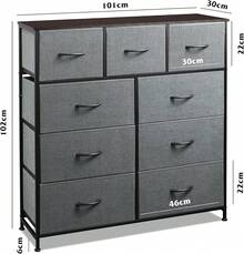 Storage Drawers - Grey Black - View 3