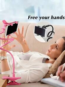 This Phone Holder Can Rotate 360°, Freeing Up Your Hands. This Slouchy Person's Holder Can Be Adjusted To The Required Angle To Support The Phone, Suitable For Use On The Bedside And Desktop. Suitable For Phones Weighing No More Than 200g. - Multicolor - View 7