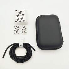 1 Set: Protector de cable de carga rápida de 20W compatible con iPhone + Caja protectora de material EVA para auriculares y cable de datos, accesorios a prueba de caídas y golpes para cargador Nan, accesorios para teléfonos