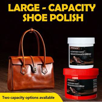 H4Cacle Crema de pulido y mantenimiento de cuero universal para zapatos de cuero, asientos de coche, bolsos, sofás - Bálsamo acondicionador para el cuidado y restauración del cuero para el interior del automóvil, ropa, renovación de plástico - Brillo y protección de larga duración