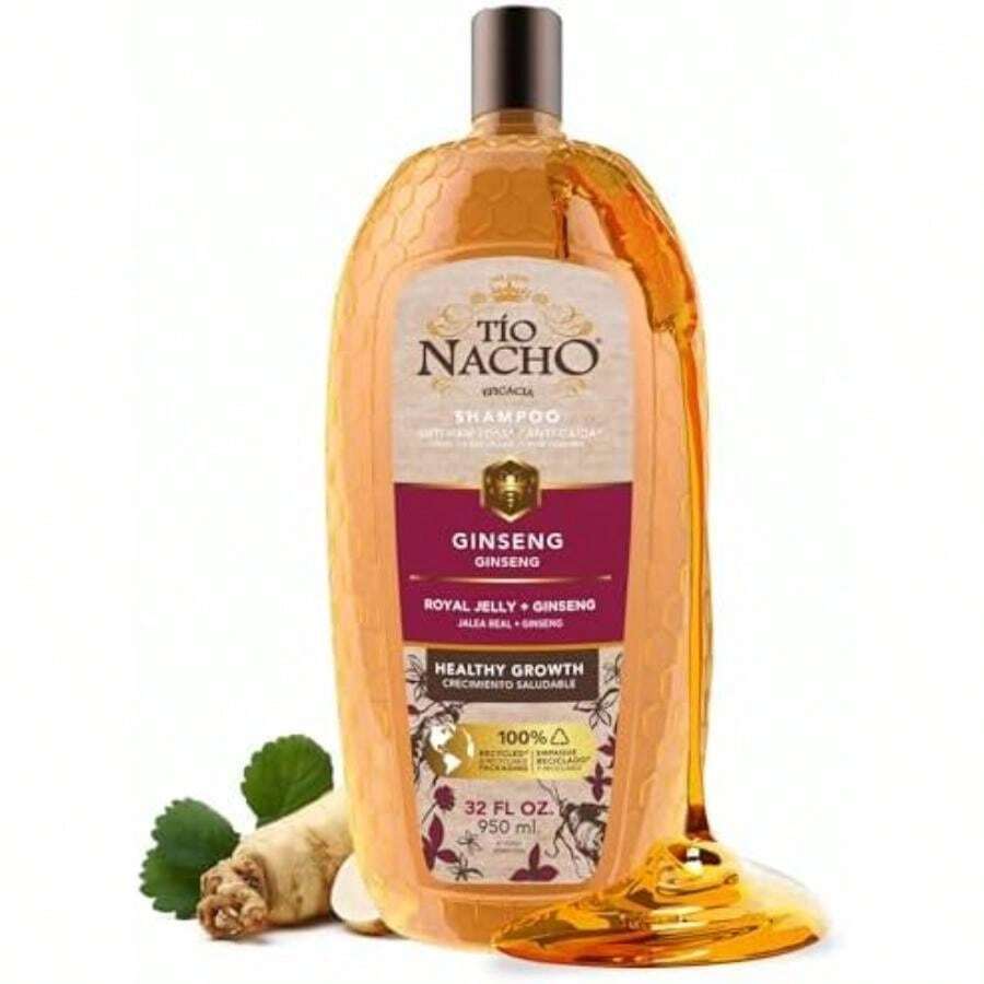 Tio Nacho Shampoo Anticaída con Ginseng y Jalea Real, Estimula y Fortalece el Crecimiento del Cabello, Extractos de Romero, Aloe Vera y Jojoba, para la Caída del Cabello. Contiene una Botella con 950 ml(default) - Tipo 1 - Ver 1