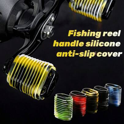 2 Pieces Set Of Silicone Anti Slip Reel Handle, Suitable For Throwing And Spinning Fishing - Enhance Your Fishing Experience With Anti Slip Fishing Reel Handle Protective Cover