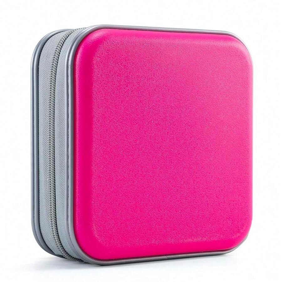 UENTIP CD Case For Car,48 Capacity DVD Case Portable Zipper Holder Large Storage CD Wallet CD Organizer Home Travel (Pink, 48){Inchcolor_nameinch:Inchpinkinch} - 粉色 - 查看 1